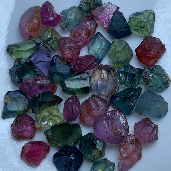 37.60 CT's Facet Rough Multi Color Sapphire Lot | Beautiful Facet Grade Sapphire from Madagascar | Sapphire for Jewelry | Lapidary