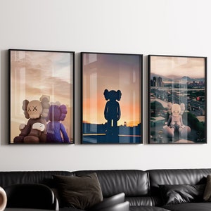 Hypebeast Poster,set of 3,Printable KAWS Graffiti Poster,Hypebeast Toys,Hypebeast Sneaker, Sneaker Prints,DIGITAL DOWNLOAD
