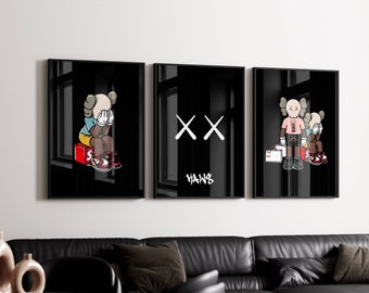 Hypebeast Poster,set of 3,Printable Graffiti print, KAWS Poster,Hypebeast Toys,Hypebeast Sneaker, Sneaker Prints,DIGITAL DOWNLOAD