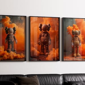 Hypebeast Poster,set of 3,Printable KAWS Graffiti Poster,Hypebeast Toys,Hypebeast Sneaker, Sneaker Prints,DIGITAL DOWNLOAD