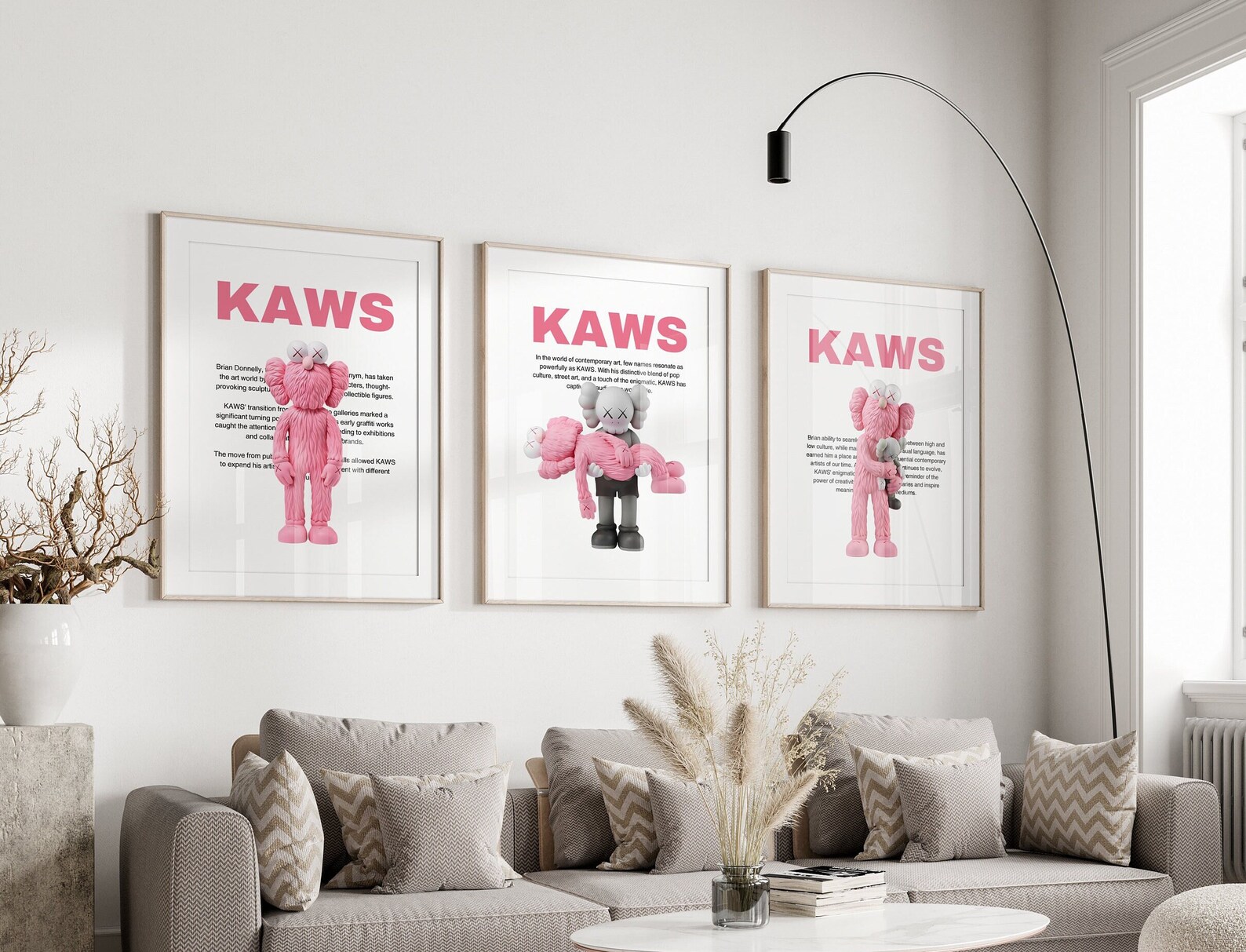 Pink Hypebeast Figure Poster, Set of 3,hypebeast Figure,printable ...