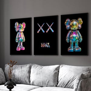 Graffiti Hypebeast Poster,set of 3,Printable KAWS Graffiti Poster,Hypebeast Toys,Hypebeast Sneaker, Sneaker Prints,DIGITAL DOWNLOAD