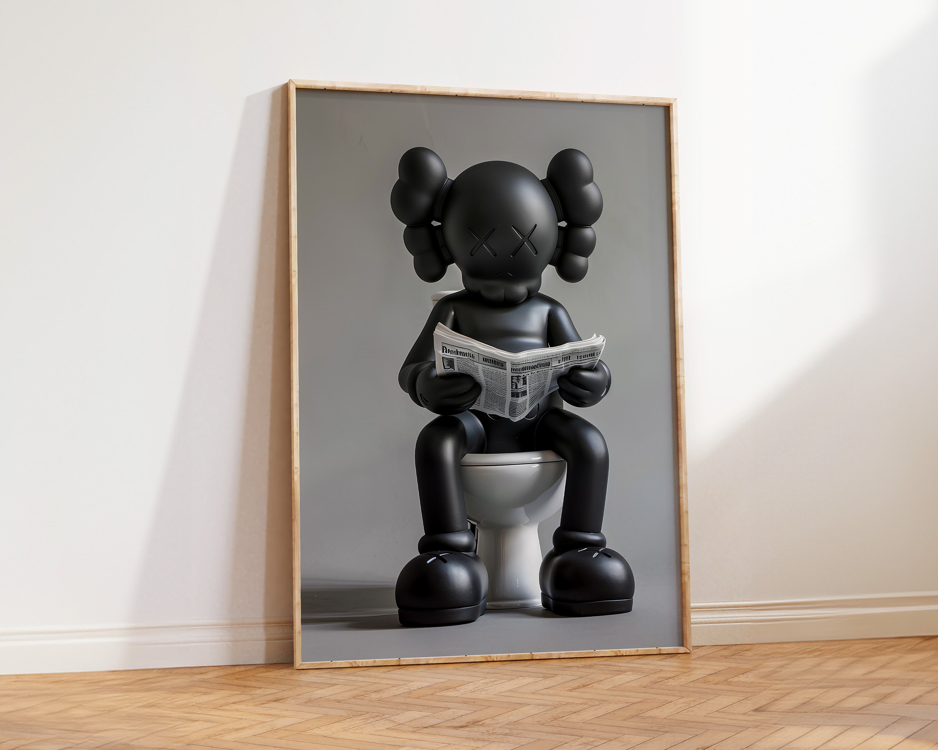 Kaws on the Toilet,hypebeast Single Poster,printable KAWS