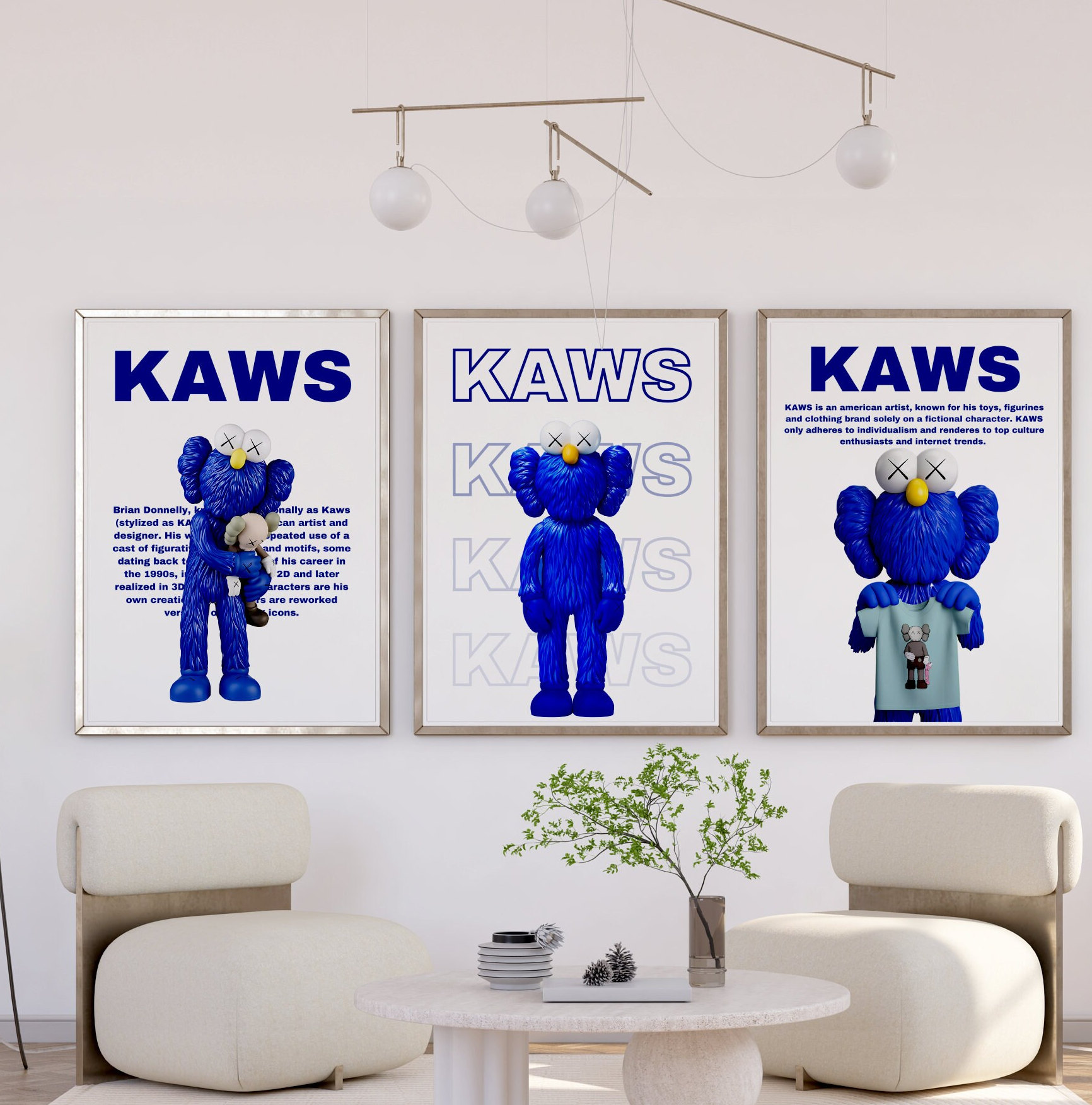 KAWS x NGV BFF Exhibition Poster Blue - US