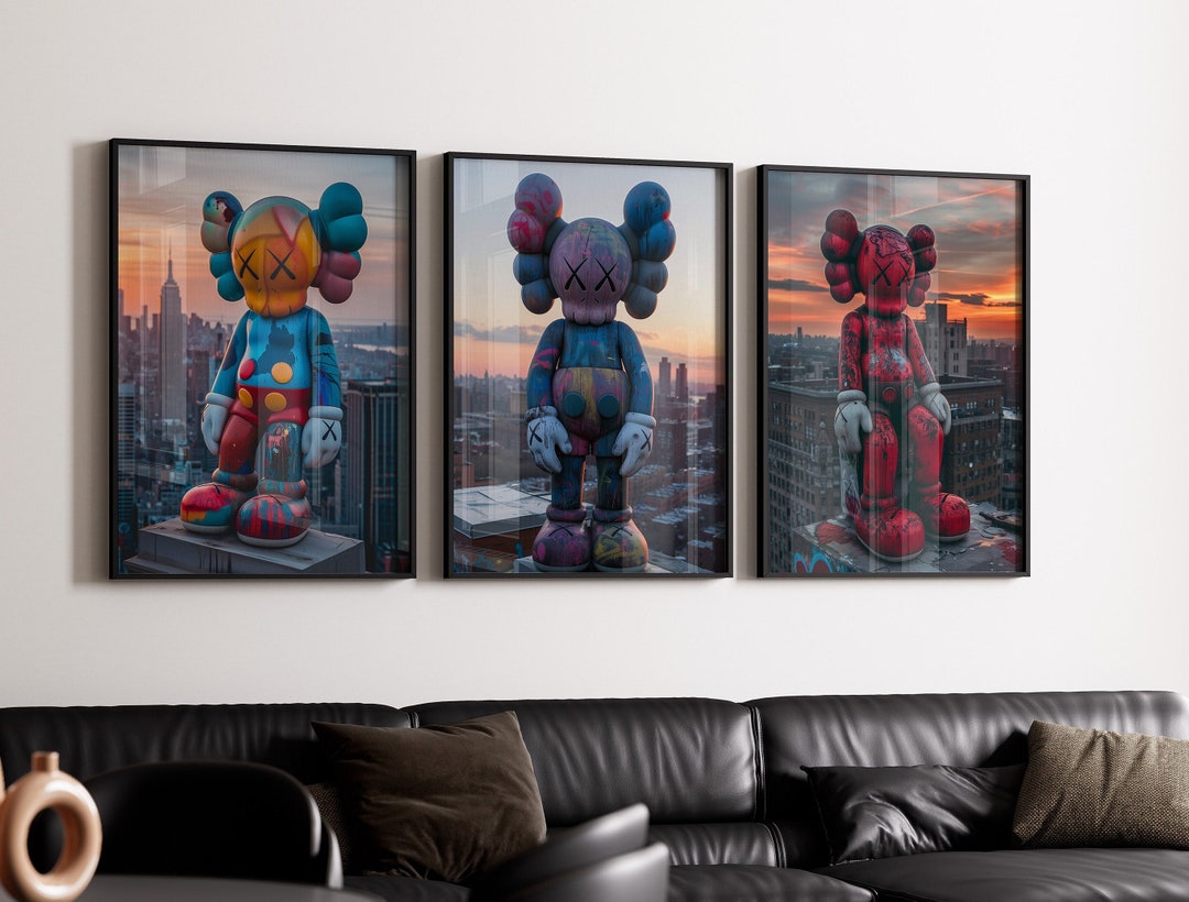 Hypebeast Poster,set of 3,printable KAWS Graffiti Poster,hypebeast Toys ...