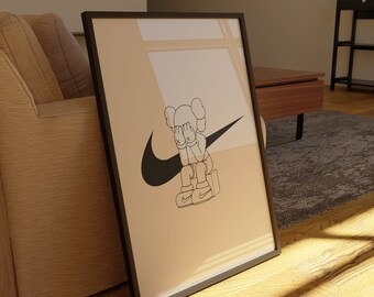 Minimalist Hypebeast Poster,set of 3,printable KAWS Poster