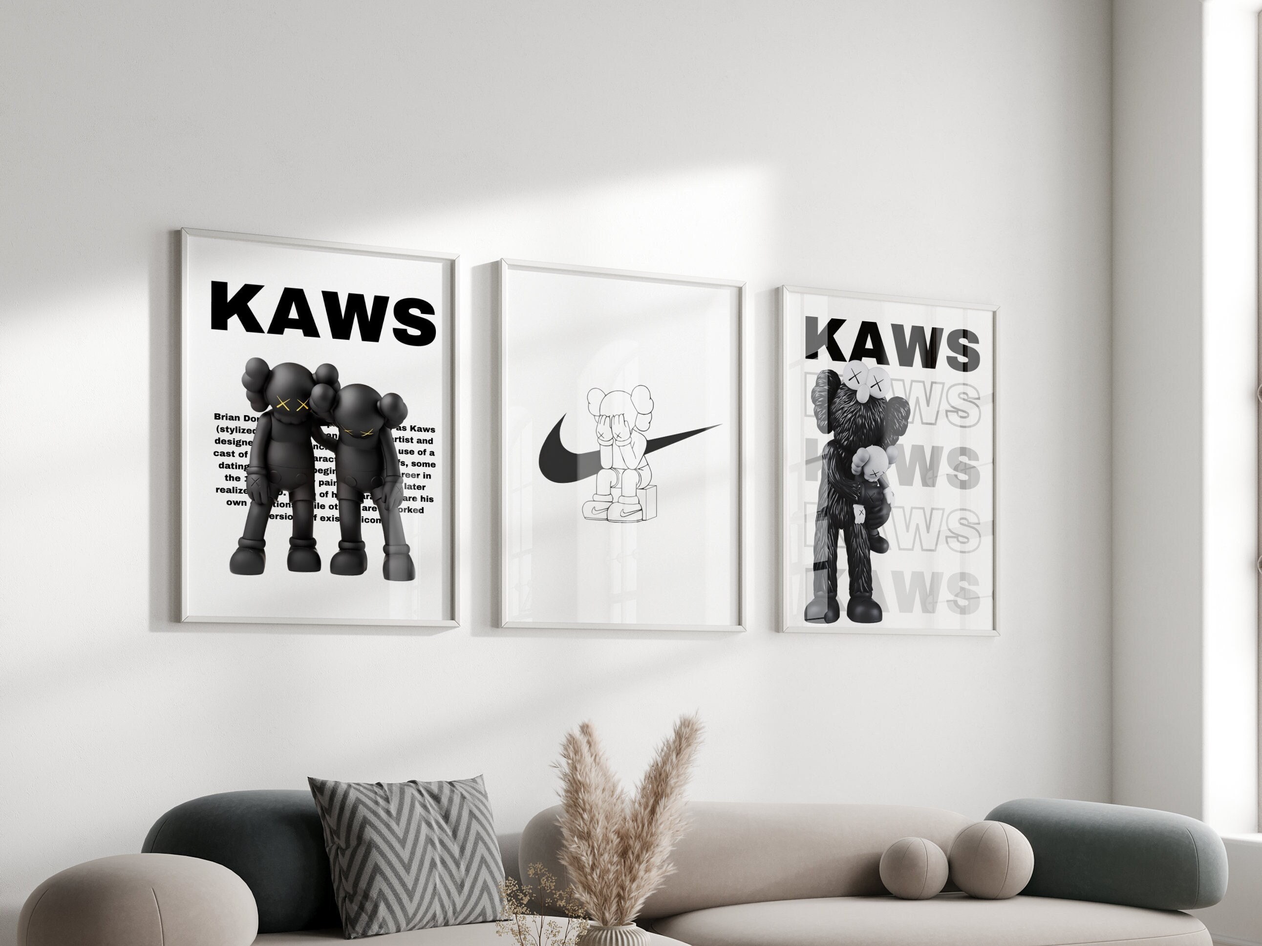 Minimalist Hypebeast Poster,set of 3,printable KAWS Poster Minimalist Hypebeast Poster,set of 3,printable KAWS Poster