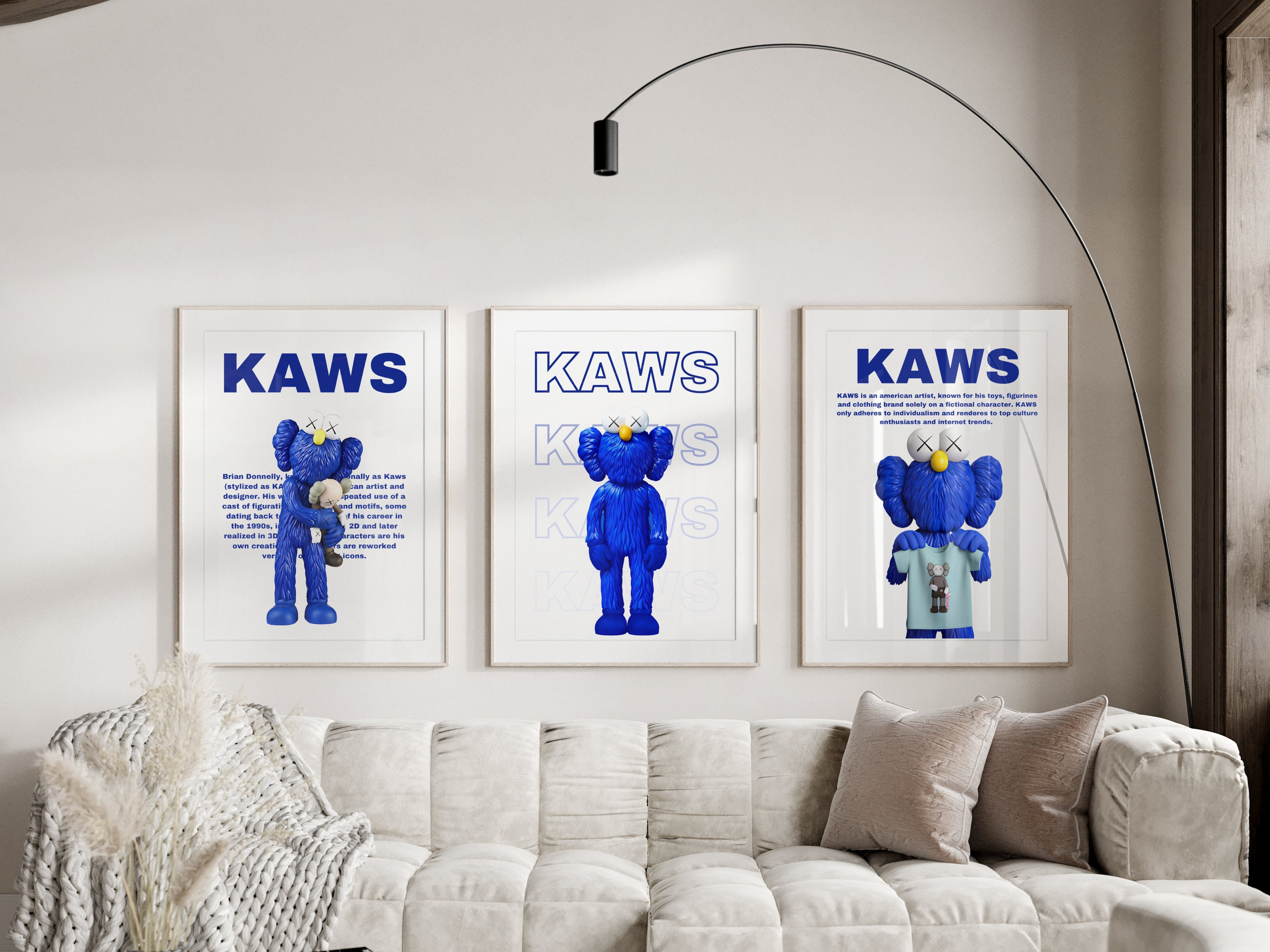 額装品/KAWS BFF BLUE NGV カウズ/インテリア/アート KAWS BFF Seeing Lamp (Blue) 2018 – Justin Reed