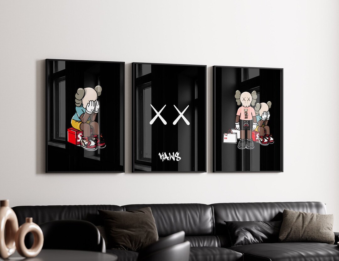 Hypebeast Poster,set of 3,printable Graffiti Print, KAWS Poster ...