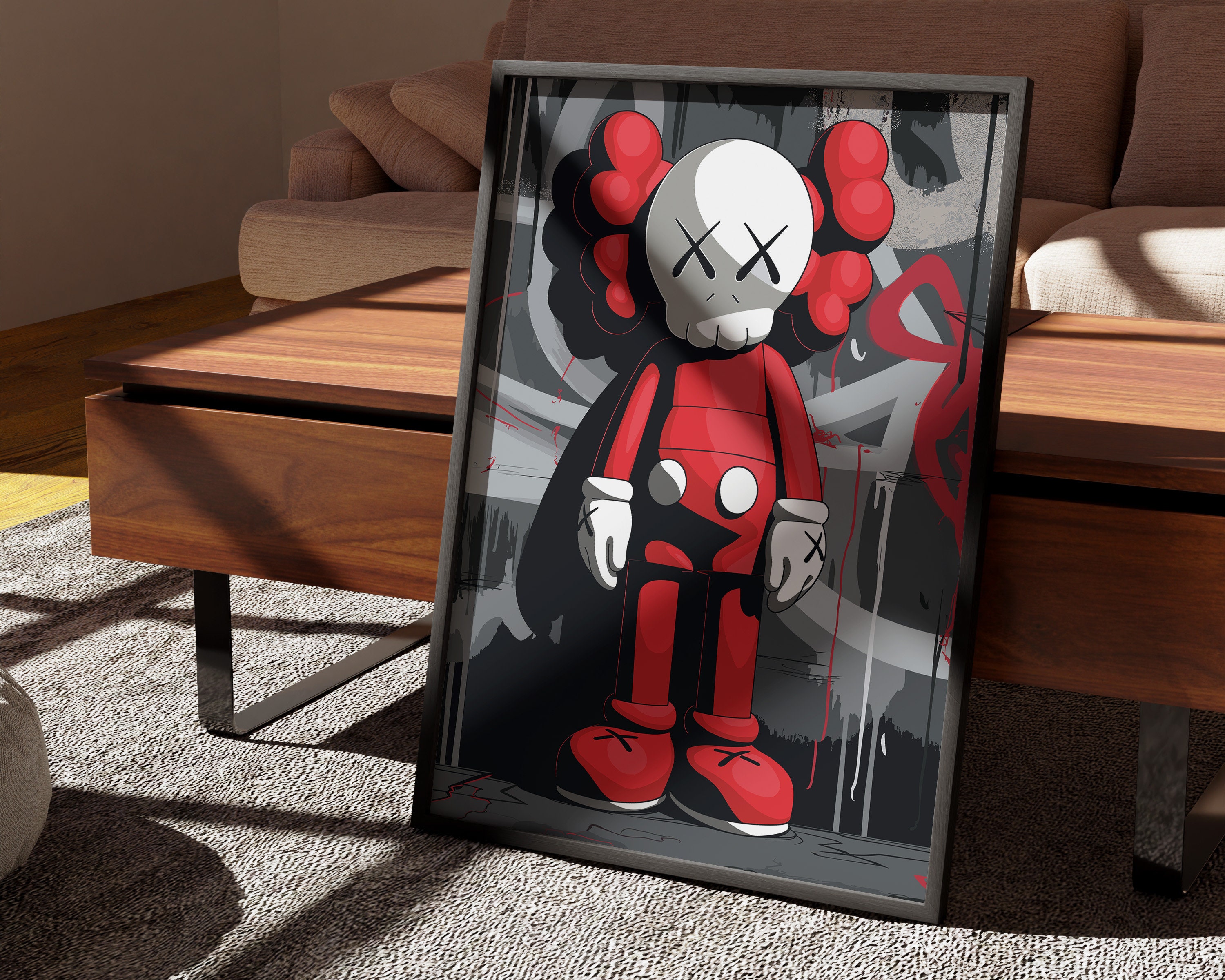Hypebeast Single Poster,printable KAWS Graffiti Poster,kaws