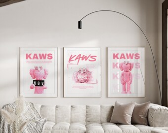 KAWS Pink Wall Art – Hyped Art