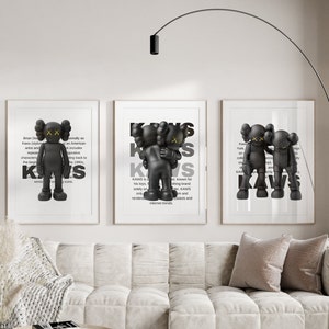 set of 3 Hypebeast Figure Poster,Printable KAWS,Hypebeast Toys,Hypebeast Decor,graffiti print,Graffiti print,Digital Dowload image 4