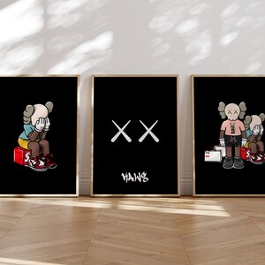 Hypebeast Poster,set of 3,printable Graffiti Print, KAWS Poster ...