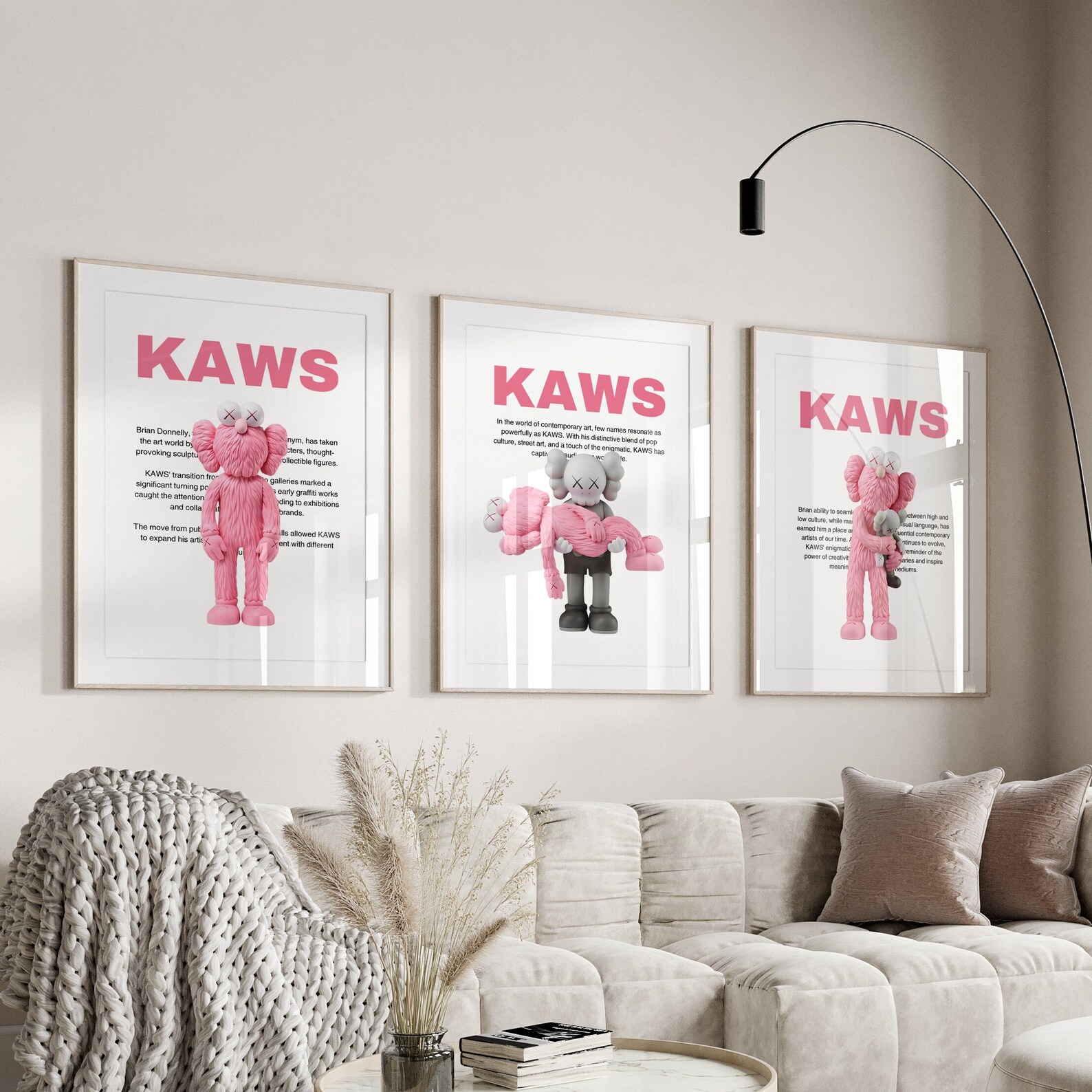 Pink Hypebeast Figure Poster, Set of 3,hypebeast Figure,printable ...