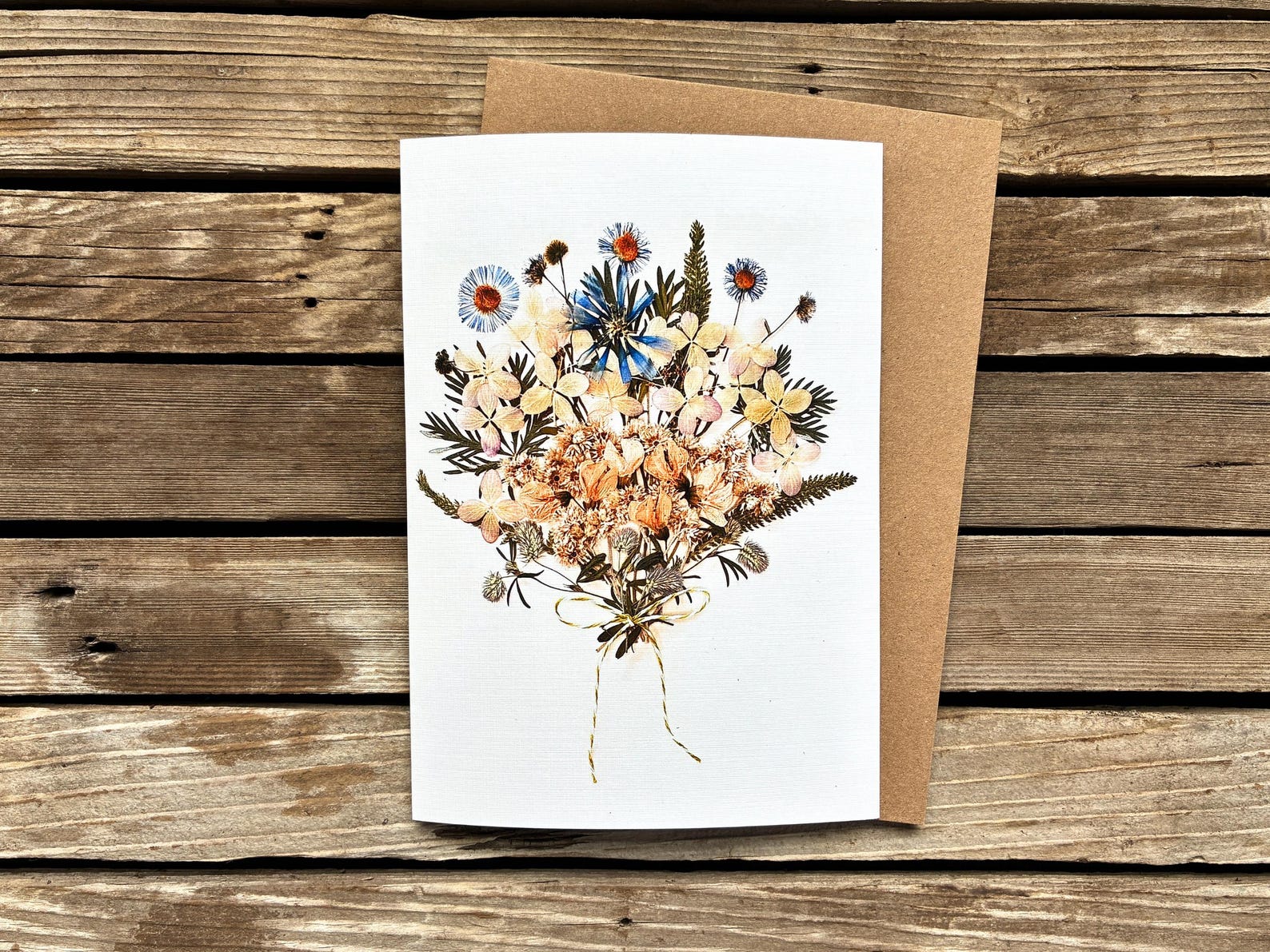 Pressed Flowers Note Cards, . 4 Cards in Series, 1 of Each. - Etsy