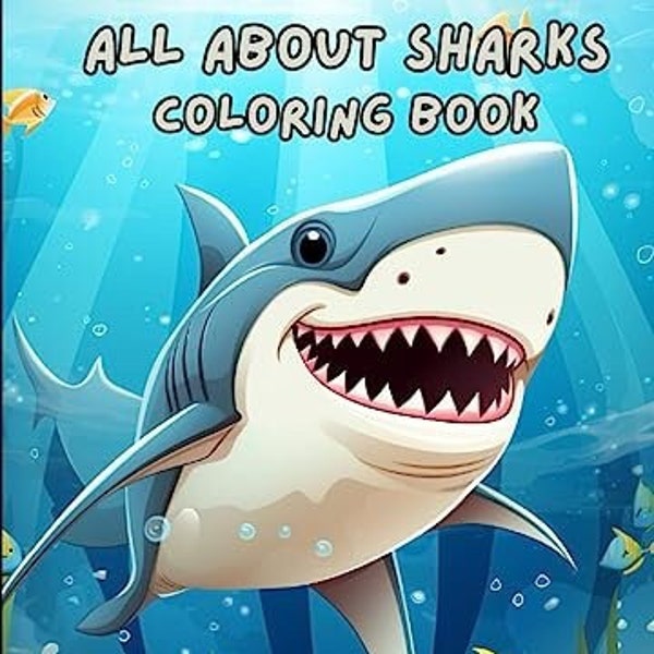 All About Sharks Coloring Book