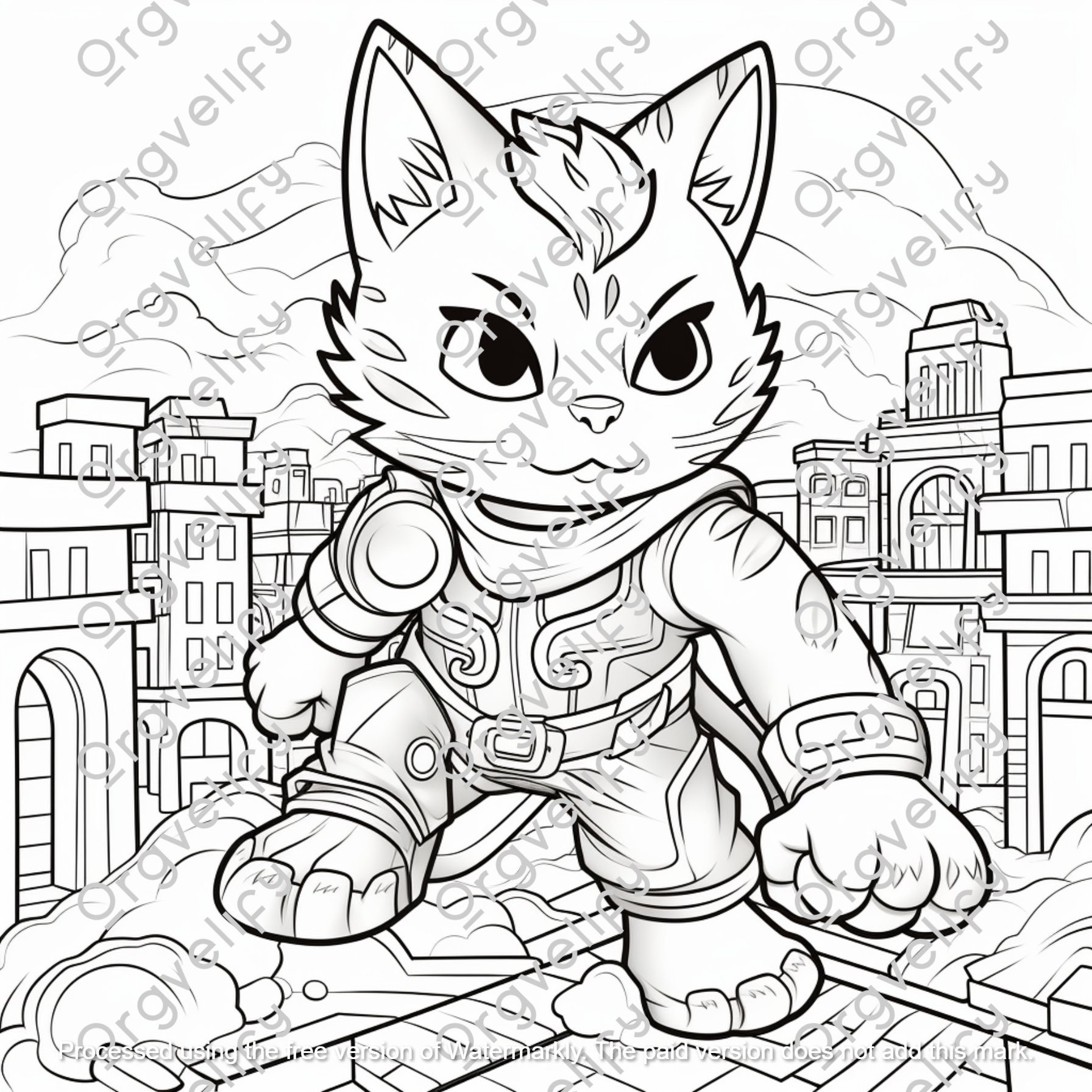 Battle Cat Coloring Book Etsy