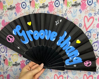 Personalized Handheld Fan - Customizable and Stylish for Festivals, Raves, and More!