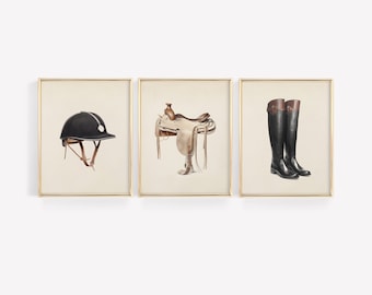 Láminas de arte ecuestre vintage: Decoración para amantes de los caballos (descarga digital)