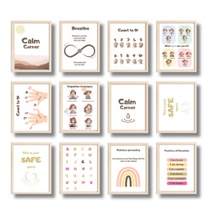 Calm Corner posters | Emotion regulation techniques for your child