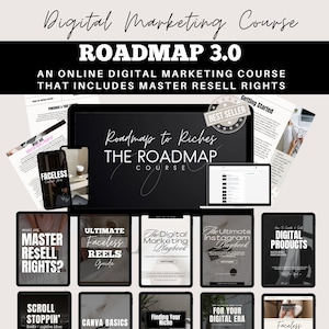 Roadmap 3.0 Digital Marketing Course with Master Resell Rights (MRR) Make Passive Income With Done For You PLR Digital Products and Reels
