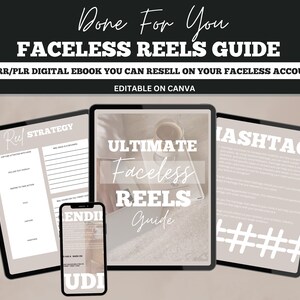 Neutral Faceless Digital Marketing Instagram Reels Guide With Master Resell Rights (MRR) & Private Label Rights (PLR) Find Faceless Content