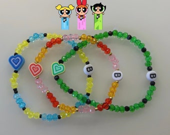Powerpuff girls bracelets butterflies or hearts