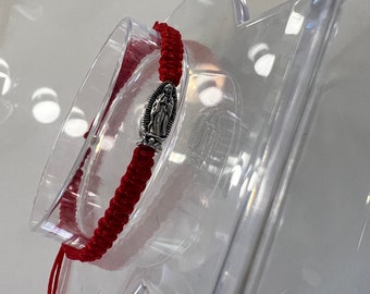 Virgin Mary red thread adjustable bracelet