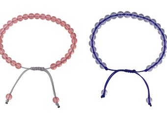 Gepersonaliseerde armband van draad en kralen