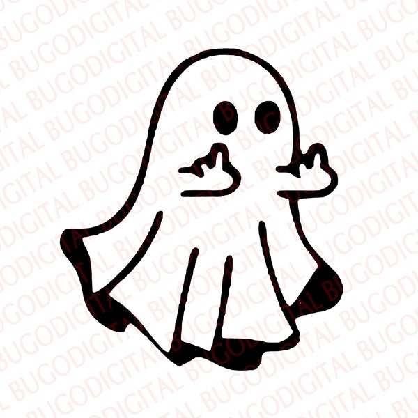 Ghost Middle Finger svg | Ghost svg | Halloween svg | SVG and PNG | Cute Ghost svg