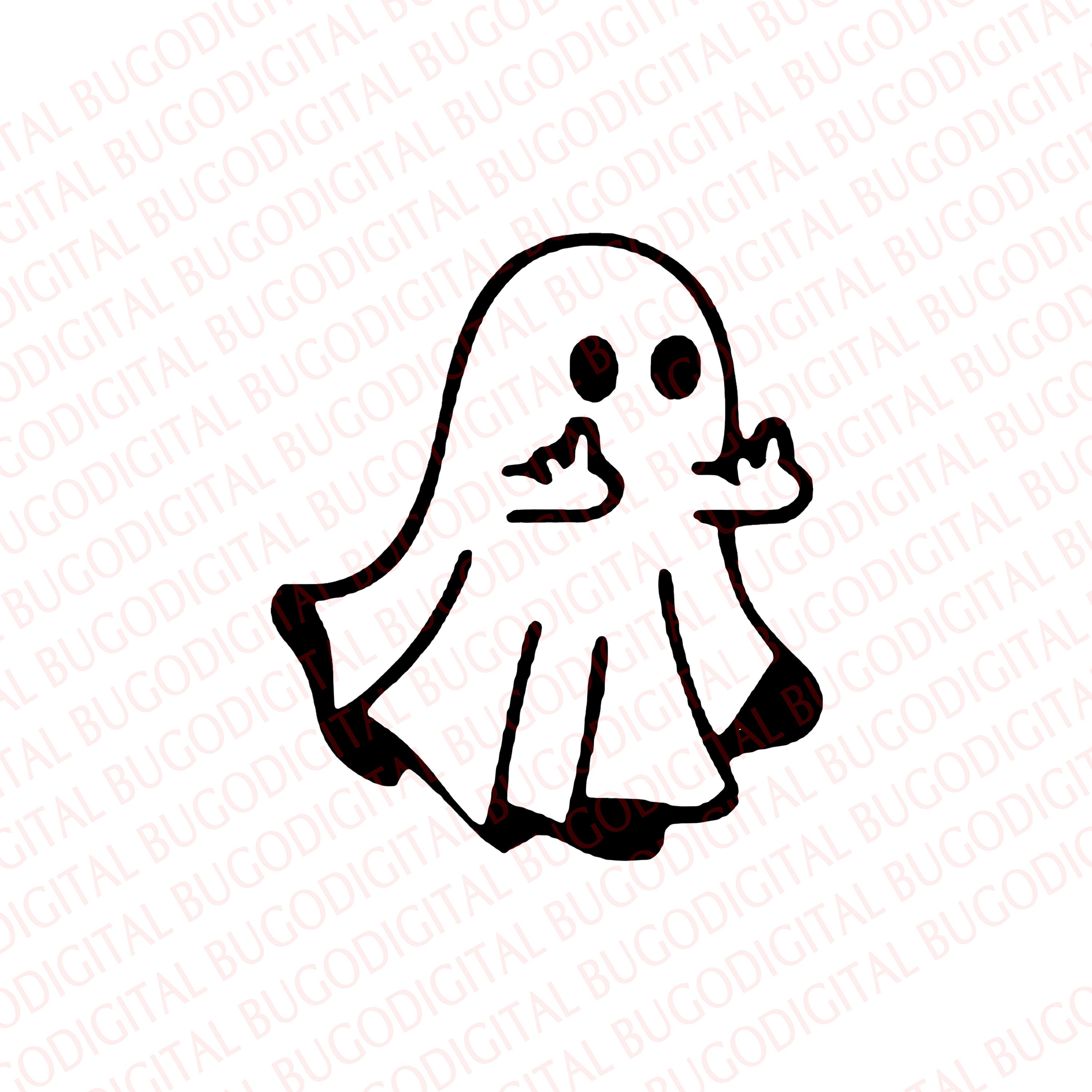 Ghost Middle Finger Svg Ghost Svg Halloween Svg SVG and Etsy UK