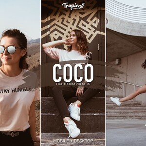COCO Lightroom Desktop and Mobile Presets, 4 Bundle Presets, Aesthetic Lifestyle Photo Preset, Warm Colors, Beige Presets, Autumn Colors