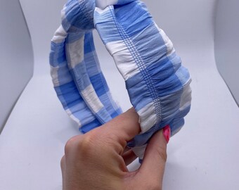 Blue + White Headband