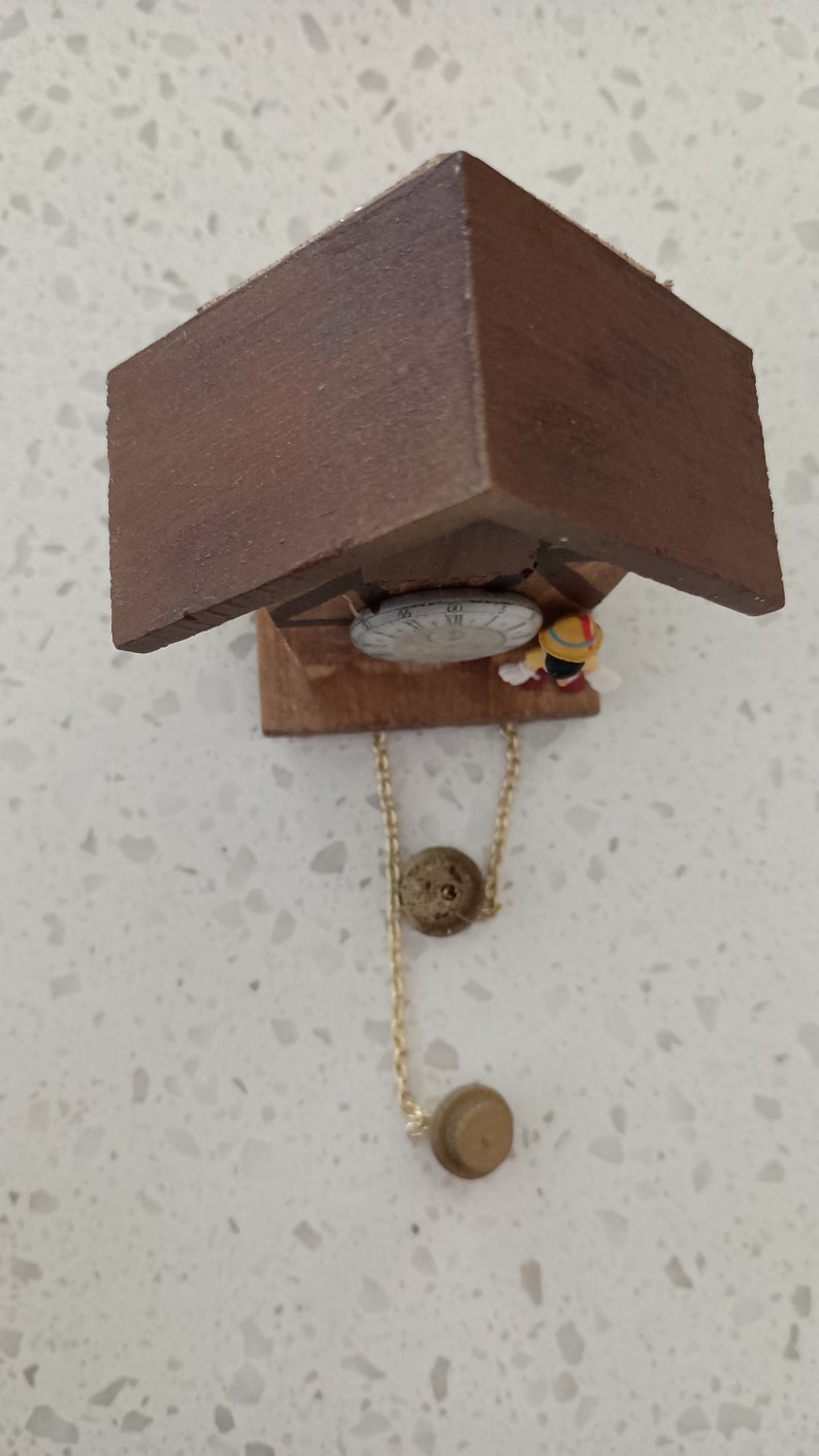 Cuckoo Clock Miniature Clock Pinocchio Art Fairytale Decor Etsy