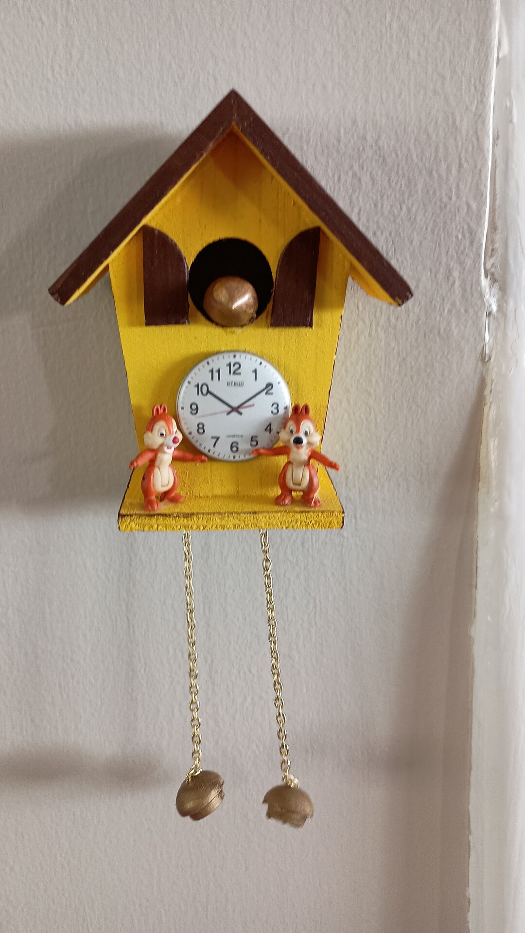 Cuckoo Clock Miniature Clock Miniature Art Yellow Decor Etsy