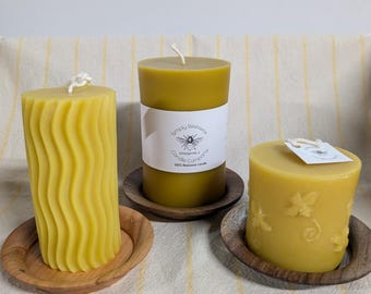 Handmade Wooden Candle Saucer: Walnut or Cherry Wood