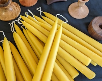 100% Beeswax Hand Dipped Taper Candles pack of 2 | Hand Dipped Candle | Pure Beeswax | Taper Candles