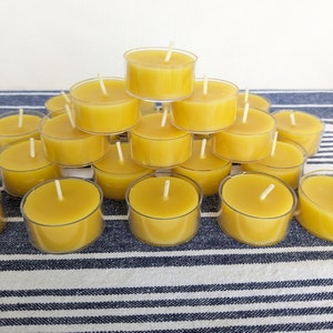 100% Beeswax Tea Light Candles pack of 5 | Tea Light Candles | Pure Beeswax |