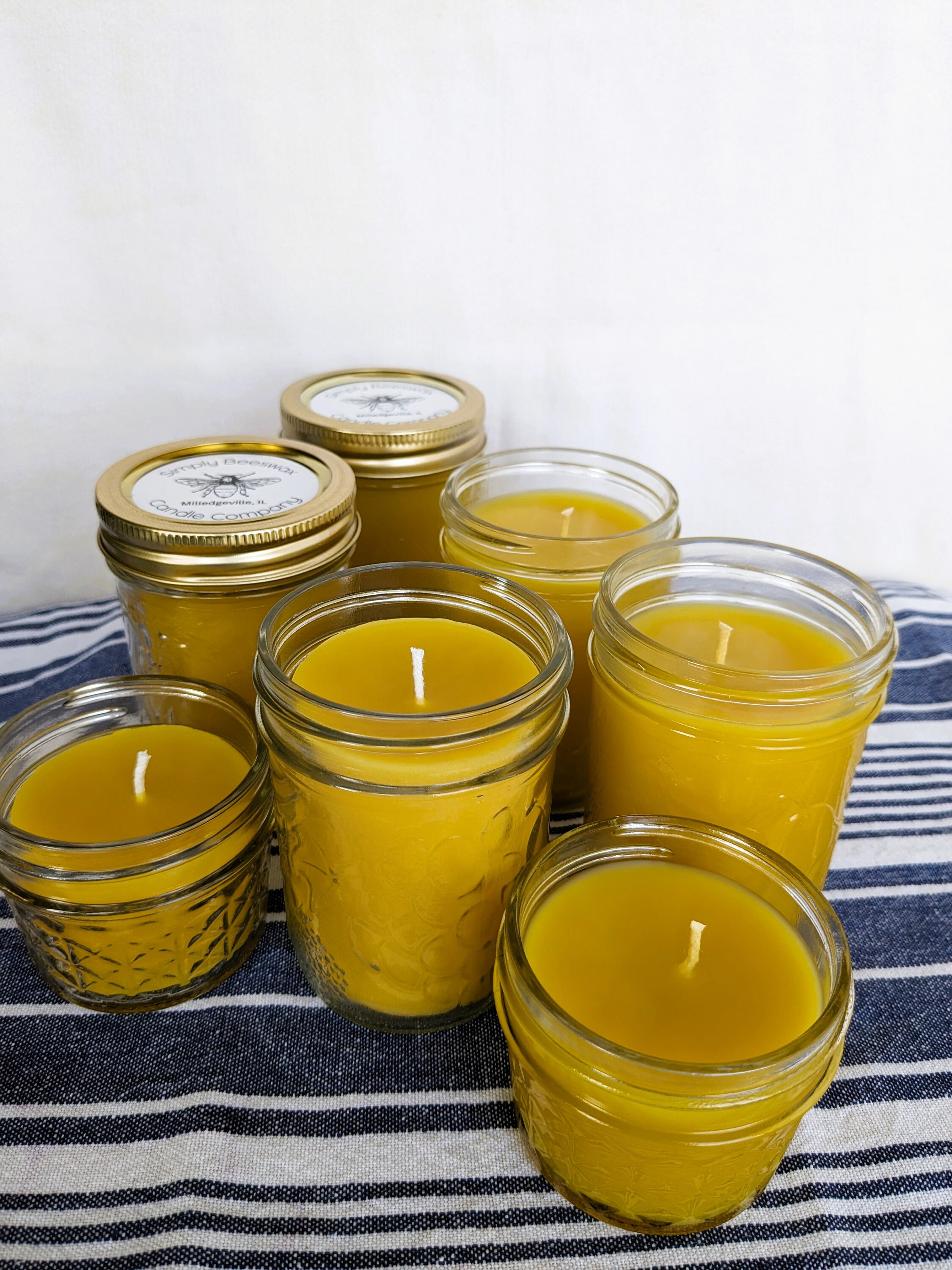 100% Pure Beeswax Jar Candle | Natural, Fragrance Free - Etsy