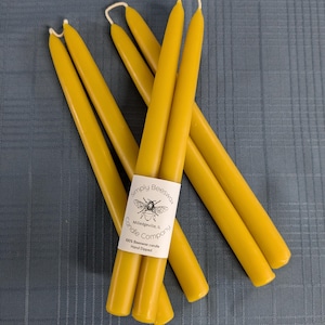 100% Beeswax Hand Dipped Taper Candles pack of 2 | Hand Dipped Candle | Pure Beeswax | Taper Candles