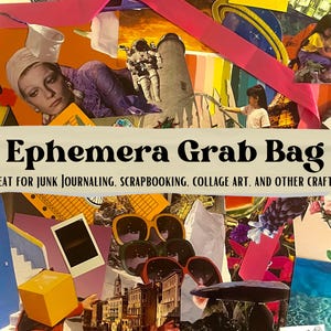 PHYSICAL PRODUCT Ephemera Grab Bag | Junk Journal Kit | Collage Art Pieces | Scrapbooking Supplies | Random Assortment