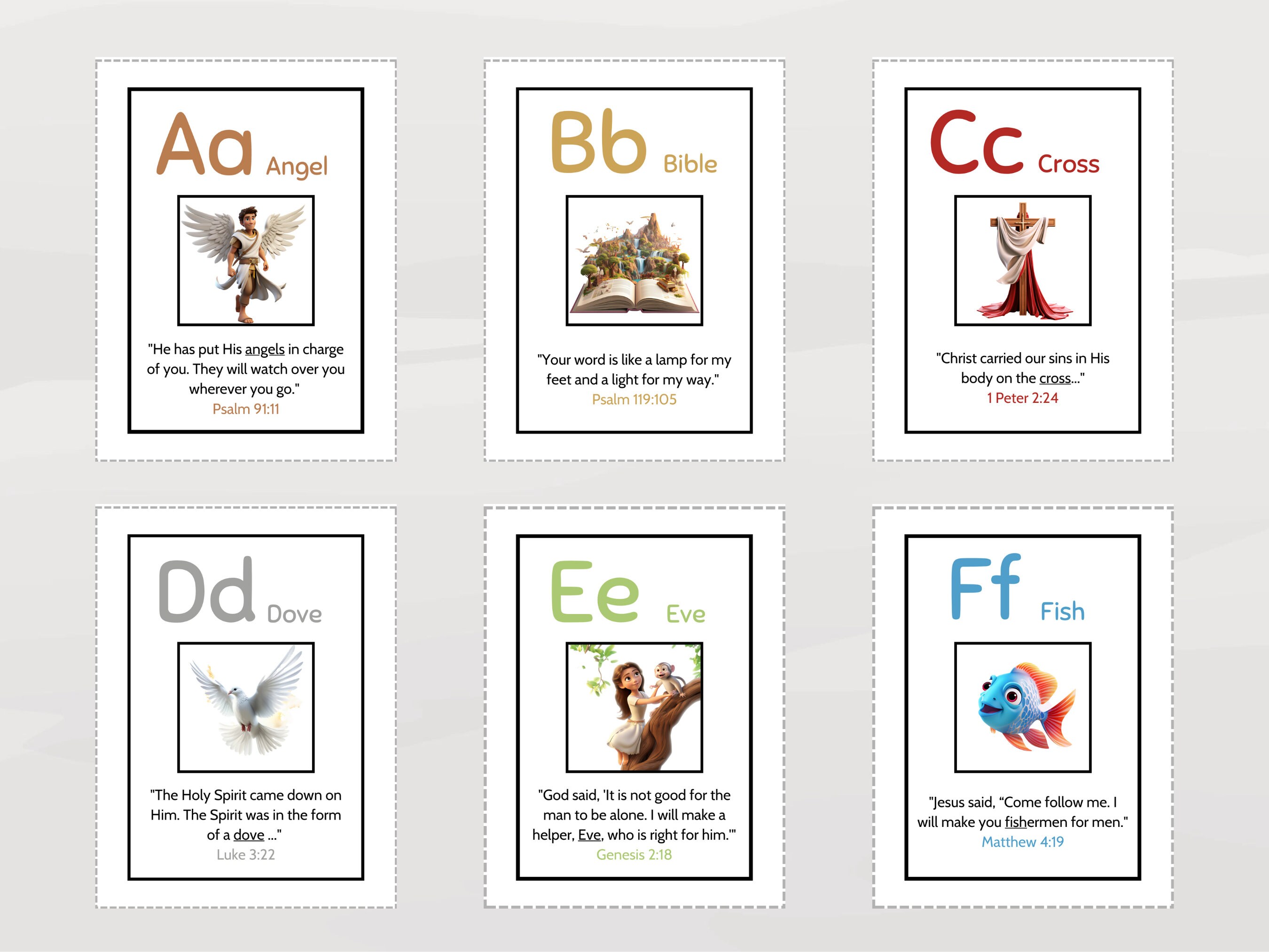 Printable ABC Bible Flash Cards - Il Fullxfull.5151505890 3f1z 