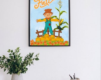 Herbst Vogelscheuche Printable