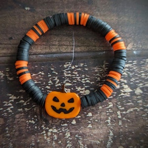 Halloween Bracelets Stretch Bracelet Skull Bracelet Pumpkin Bracelet ...