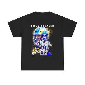 Camiseta de algodão com estampa Soul Stealer, Stafford, Futebol Americano, Roupas Esportivas, Matthew, Rams, Moda Casual de Rua, Los Angeles, Traje para Dia de Jogo