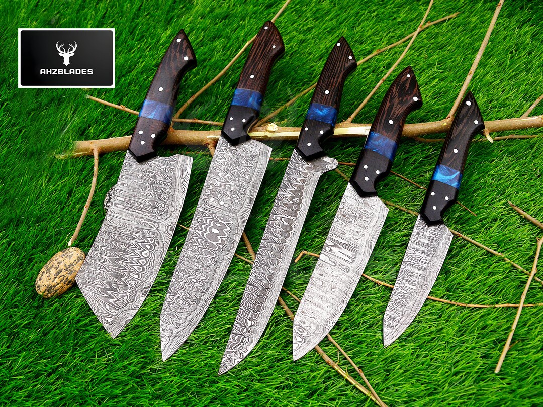 Handgeschmiedetes Kochmesser Aus Kohlenstoffstahl – Mit Scheide Für Fleisch, Gemüse & Obst