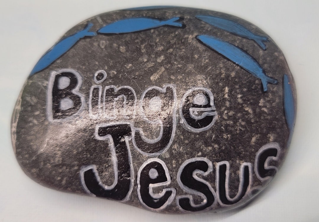 Painted Rock, Hand Painted, Art, Acrylic Paint, Decor, Religious, - Etsy
