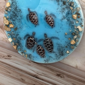 Artwork| picture with turtles| Epoxy resin picture| Painting|handmade gift| Resin art| Turtle|painting with turtle