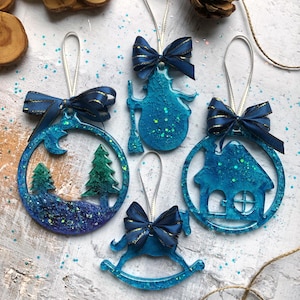 Christbaumschmuck | Epoxidharz| Weihnachtsspielzeug | Neujahrsgeschenk | Weihnachten Epoxidharz Spielzeug | Weihnachtsdekor| Weihnachtsgeschenk|