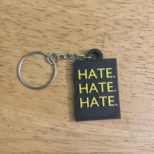 HATE. Hate. Hate. - ‘I Have No Mouth And I Must Scream’ Inspired Keychain”